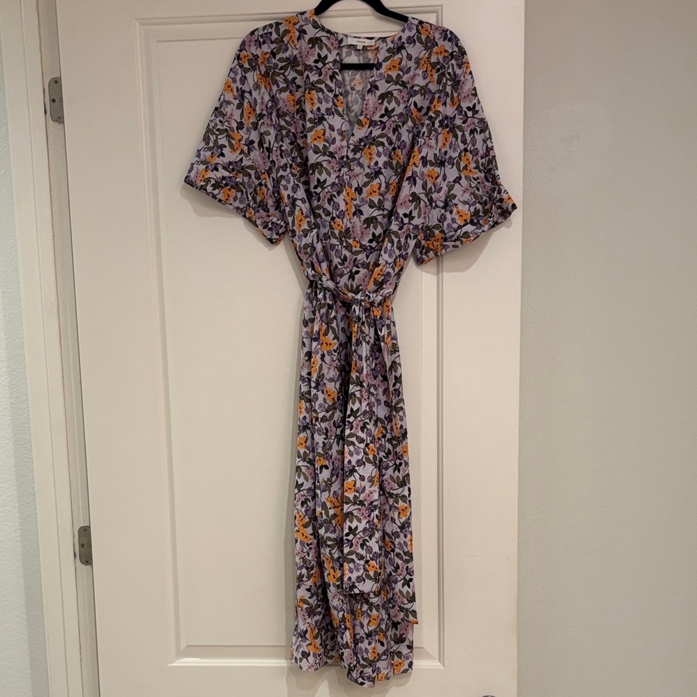 Vince linen Multicolor Floral Maxi Dress